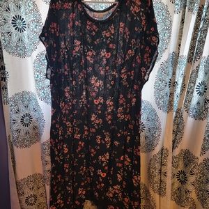 Woman within floral dress